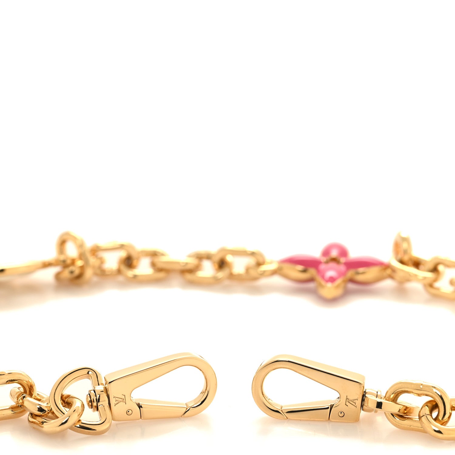 Louis Vuitton Taurillon Flower Capucines Chain Bag Charm Pink 3 of 3