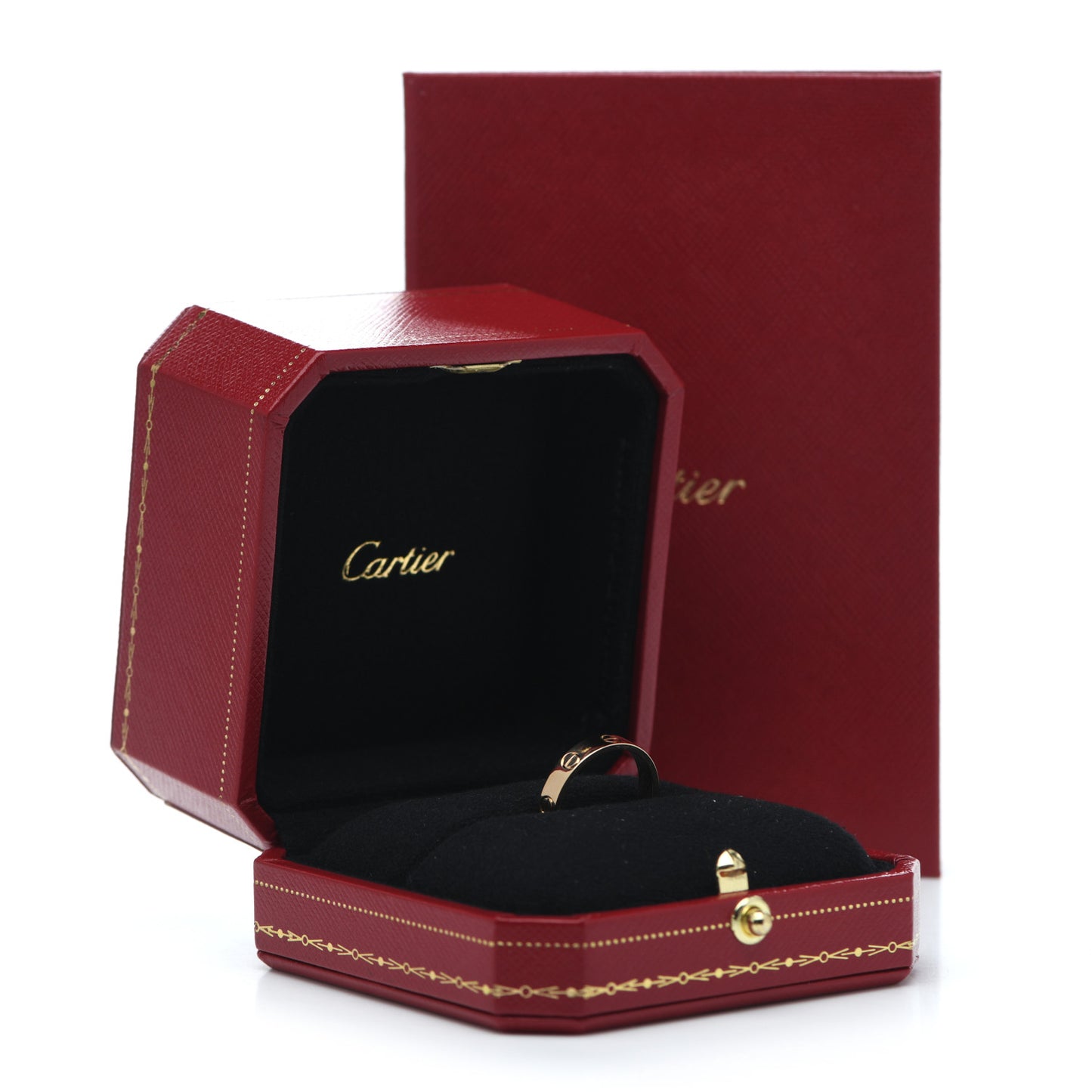 18K Yellow Gold 3.5mm LOVE Wedding Band Ring 53 6.5