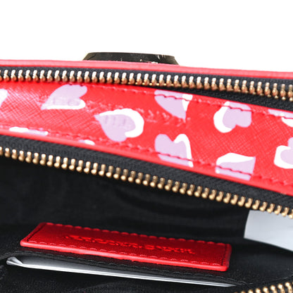 Marc Jacobs Saffiano Small Heart Print Snapshot Camera Bag Geranium Pink 4 of 4