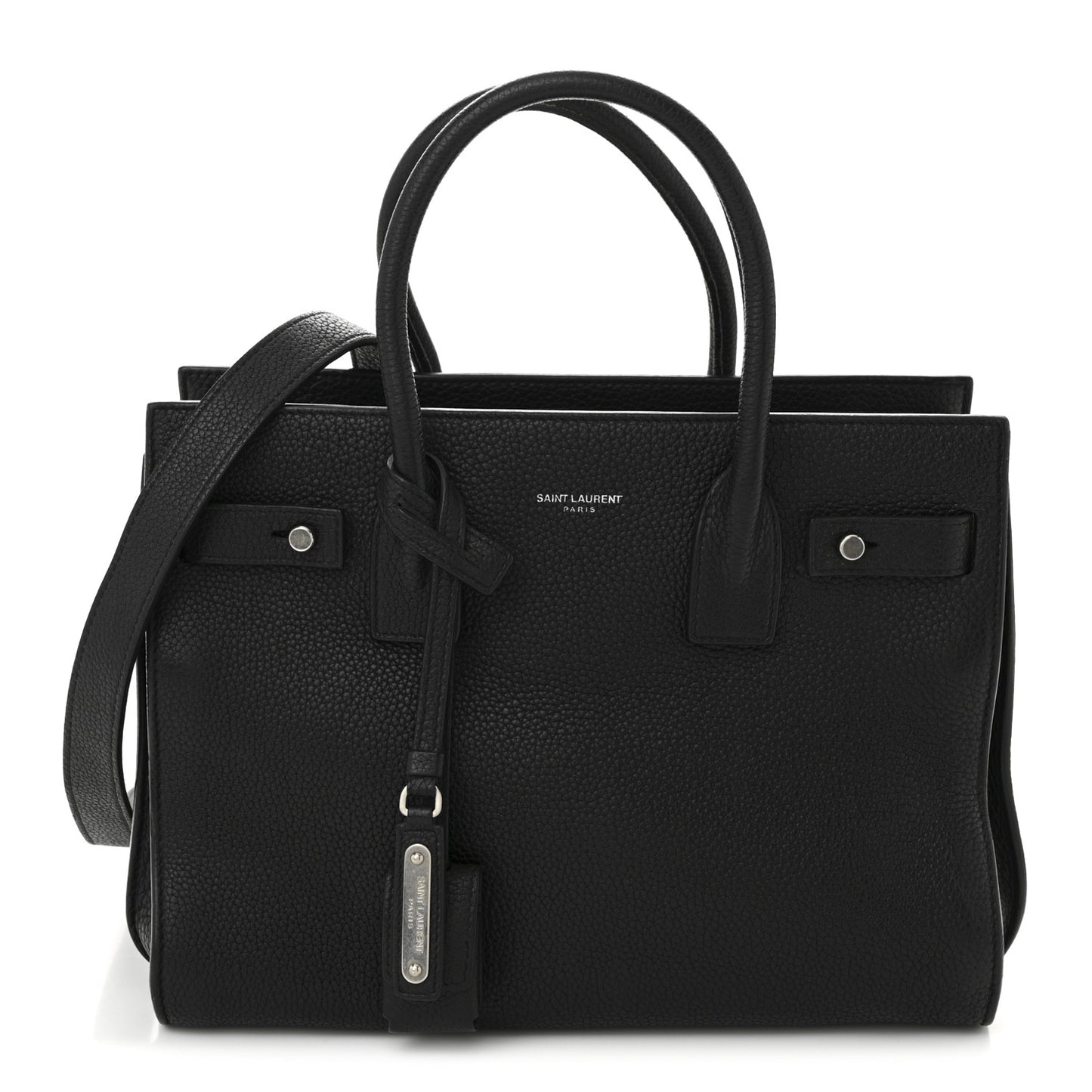 Grained Calfskin Baby Sac De Jour Souple Black