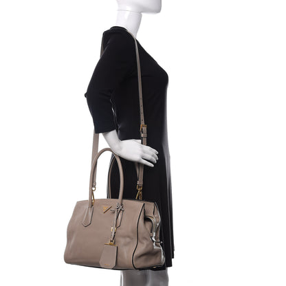 Prada Vitello Daino Two-Way Tote Argilla 2 of 13