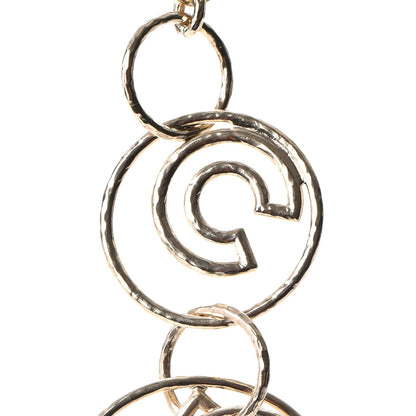 Chanel Hoop Cuba Logo Necklace Gold 7 of 7