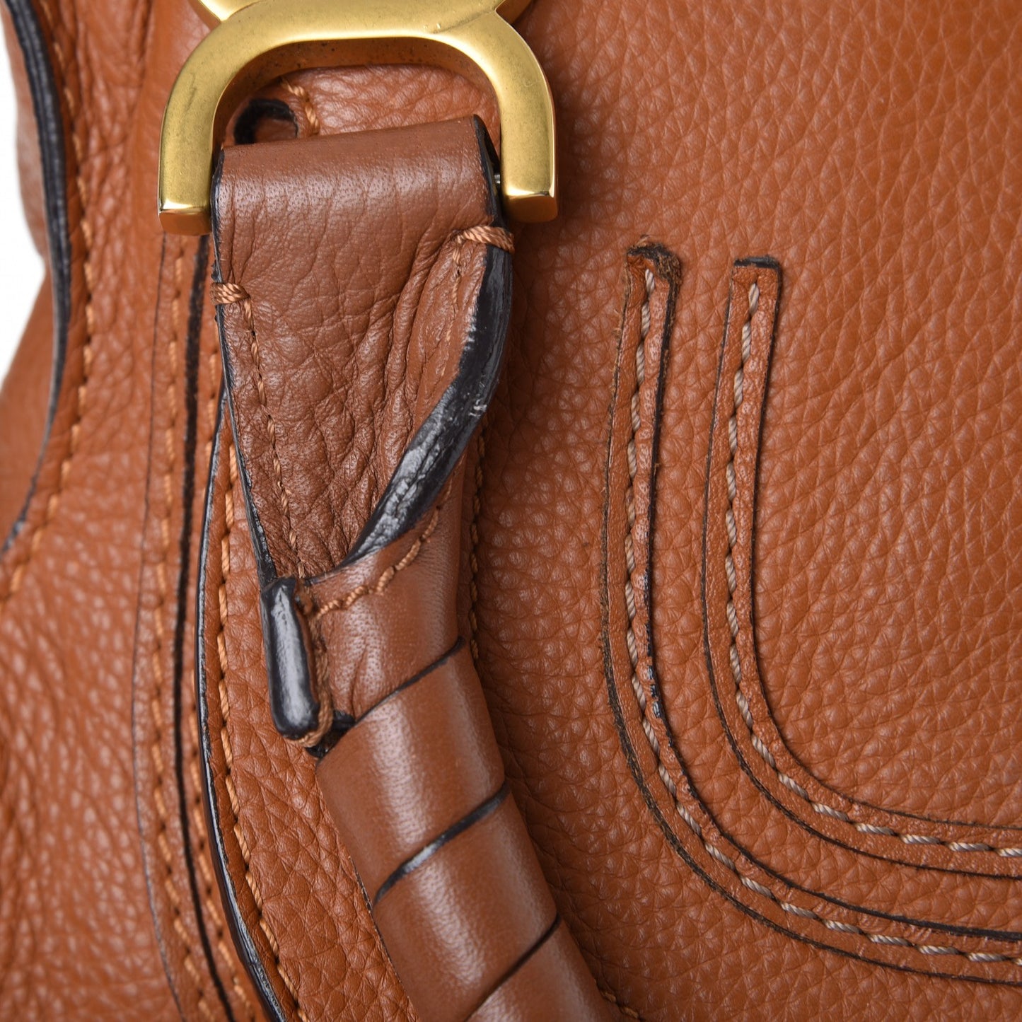 Calfskin Medium Marcie Satchel Tan