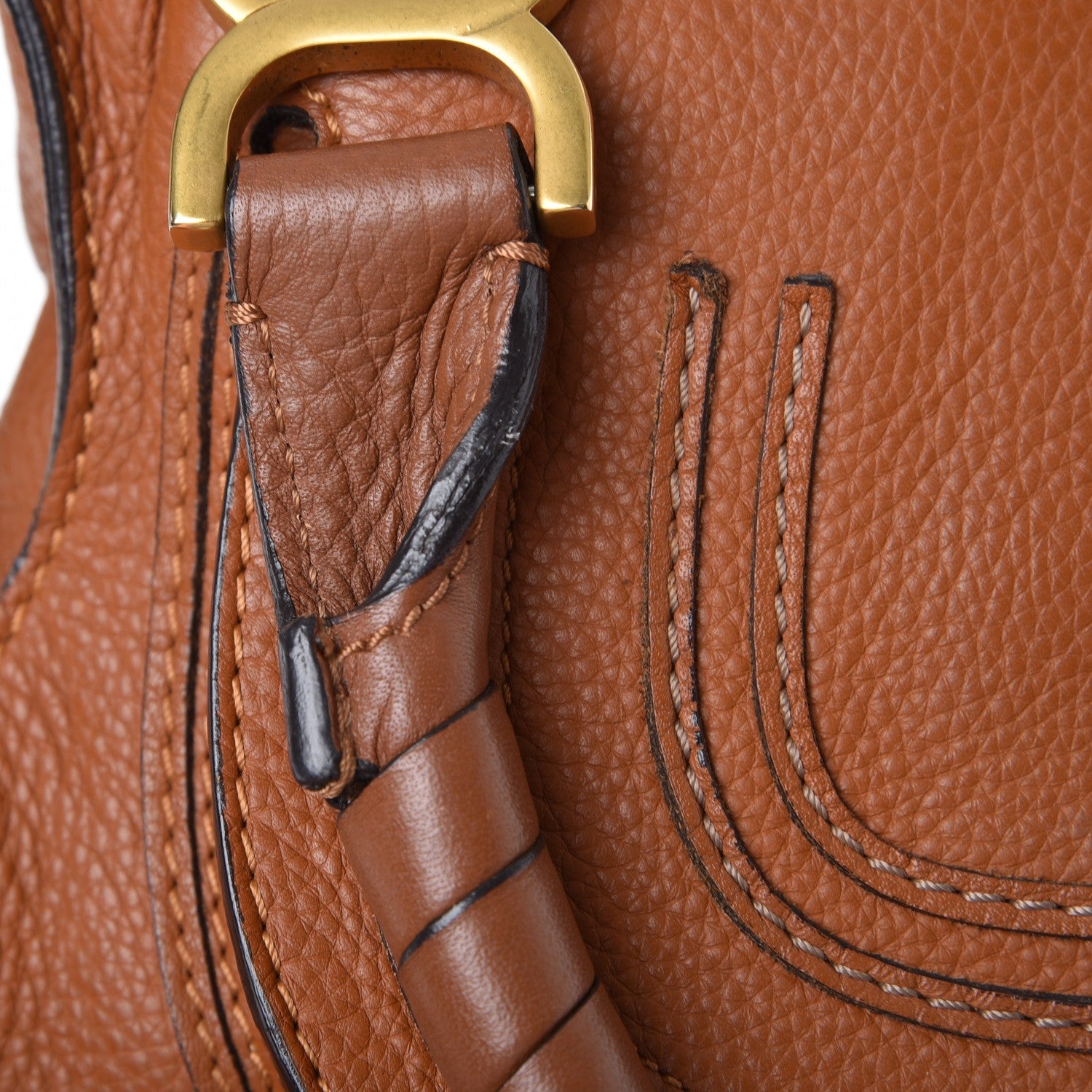Chloe Calfskin Medium Marcie Satchel Tan 9 of 13