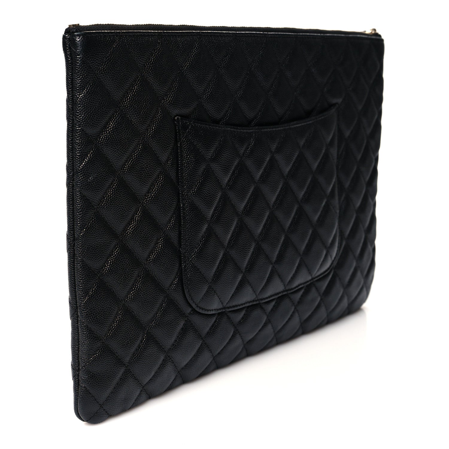 Chanel Iridescent Caviar Quilted Large Cosmetic Case Black 3 of 7