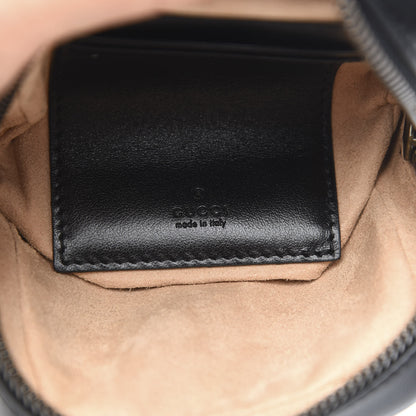 Gucci Calfskin Matelasse Mini GG Marmont Crossbody Bag Black 6 of 11