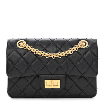 Chanel Aged Calfskin Quilted 2.55 Reissue Mini Flap Black 1 of 11