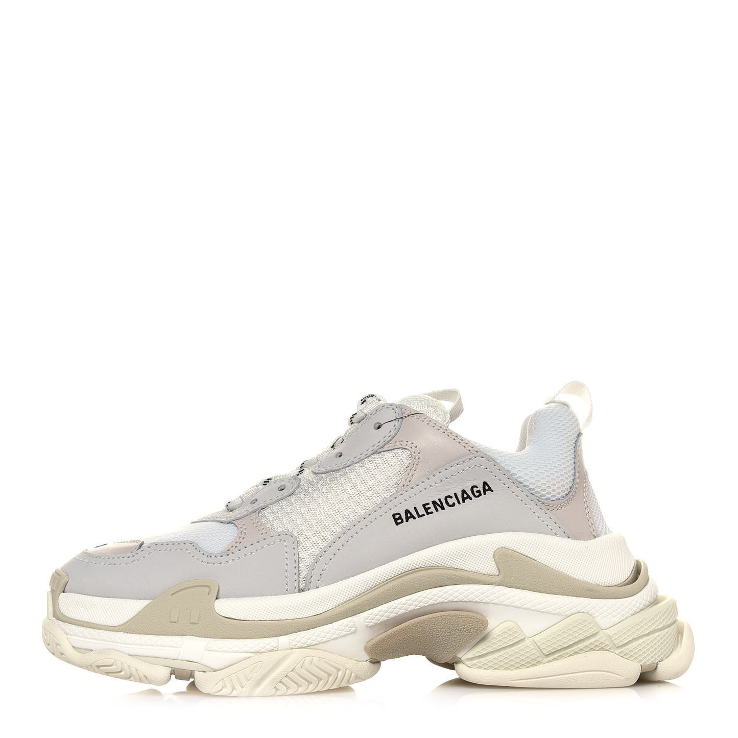 Fabric Mesh Mens Triple S Sneakers 40 White