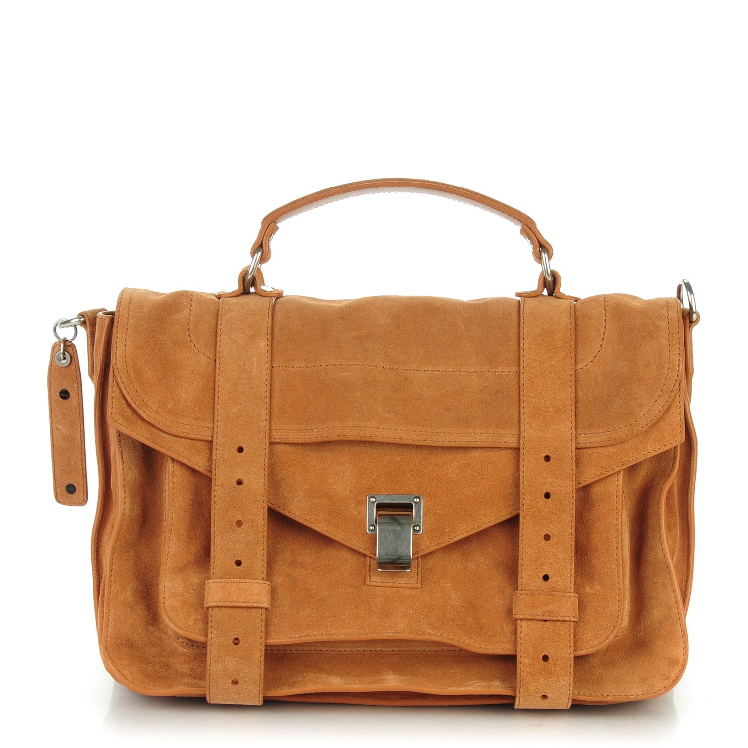 Proenza Schouler Suede Medium PS1 Satchel Tobacco 1 of 7