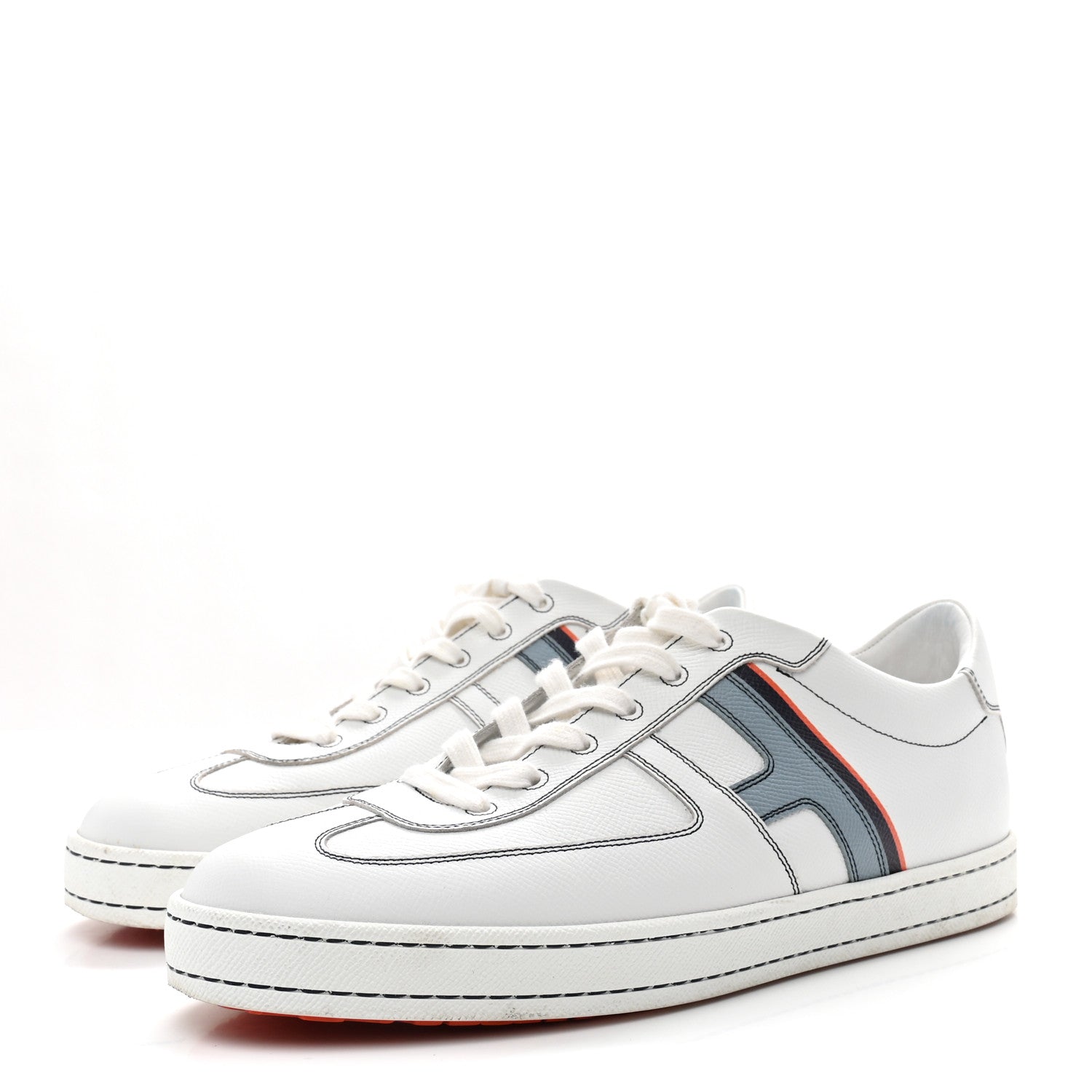 Hermes Epsom Mens Boomerang Sneakers 43 White 4 of 11