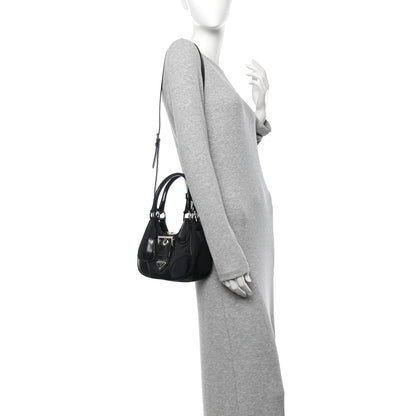 Prada Re-Nylon Spazzolato Re-Edition 2002 Moon Bag Black 2 of 10