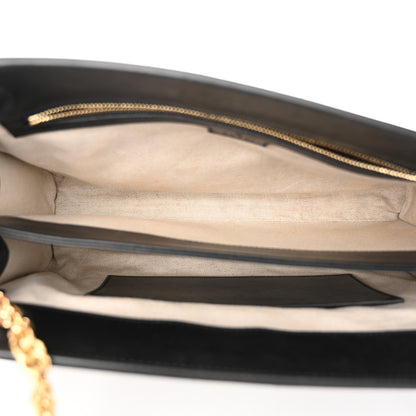 Gucci Calfskin GG Matelasse Medium Slim Chain Shoulder Bag Black Natural 5 of 14