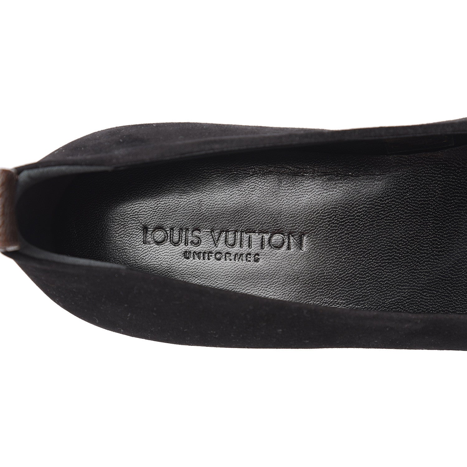 Louis Vuitton Suede Monogram Uniformes Ballet Flats 39.5 Black 6 of 9