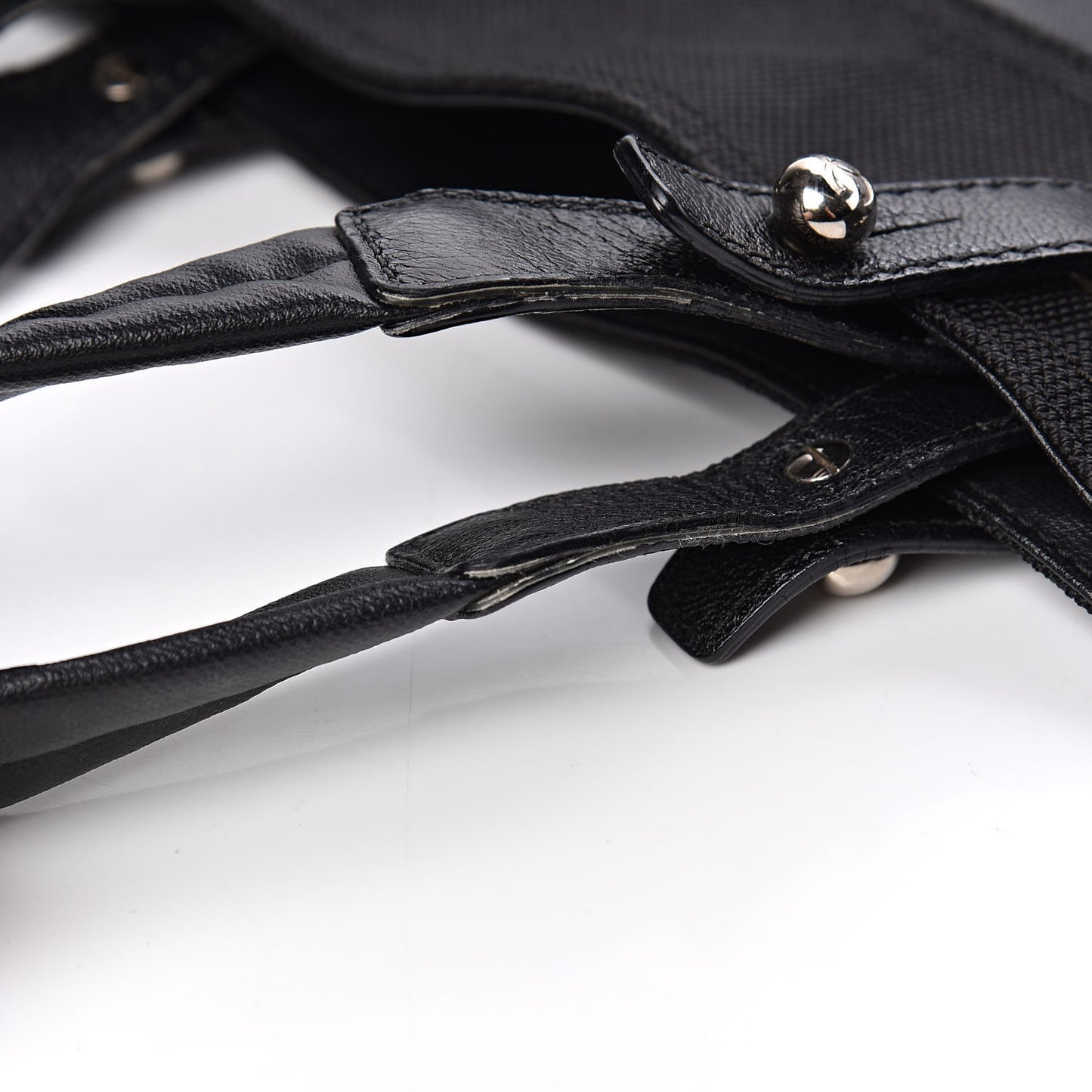 Coated Canvas Large Paris Biarritz Tote Black