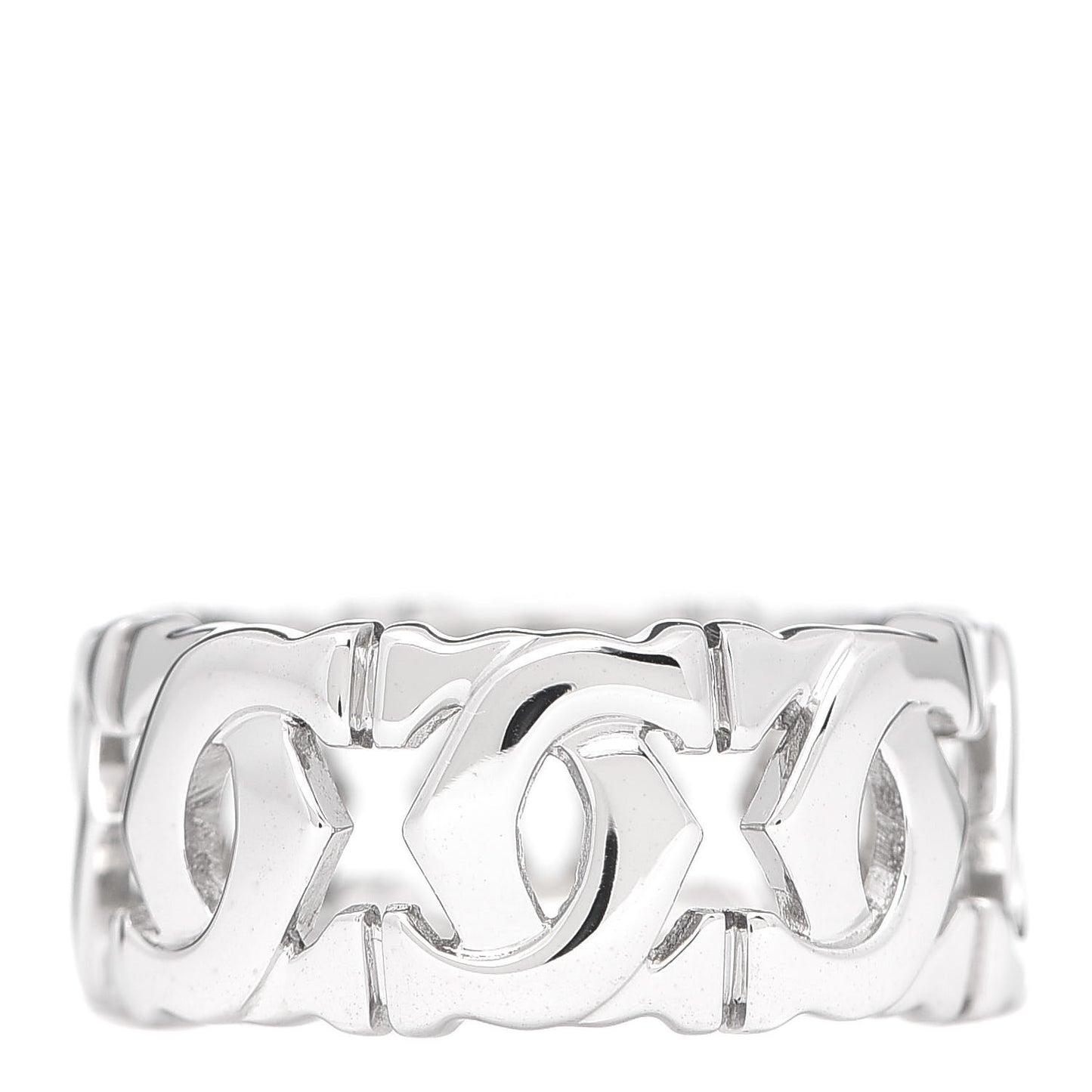 18K White Gold Entrelaces Ring 48 4.5