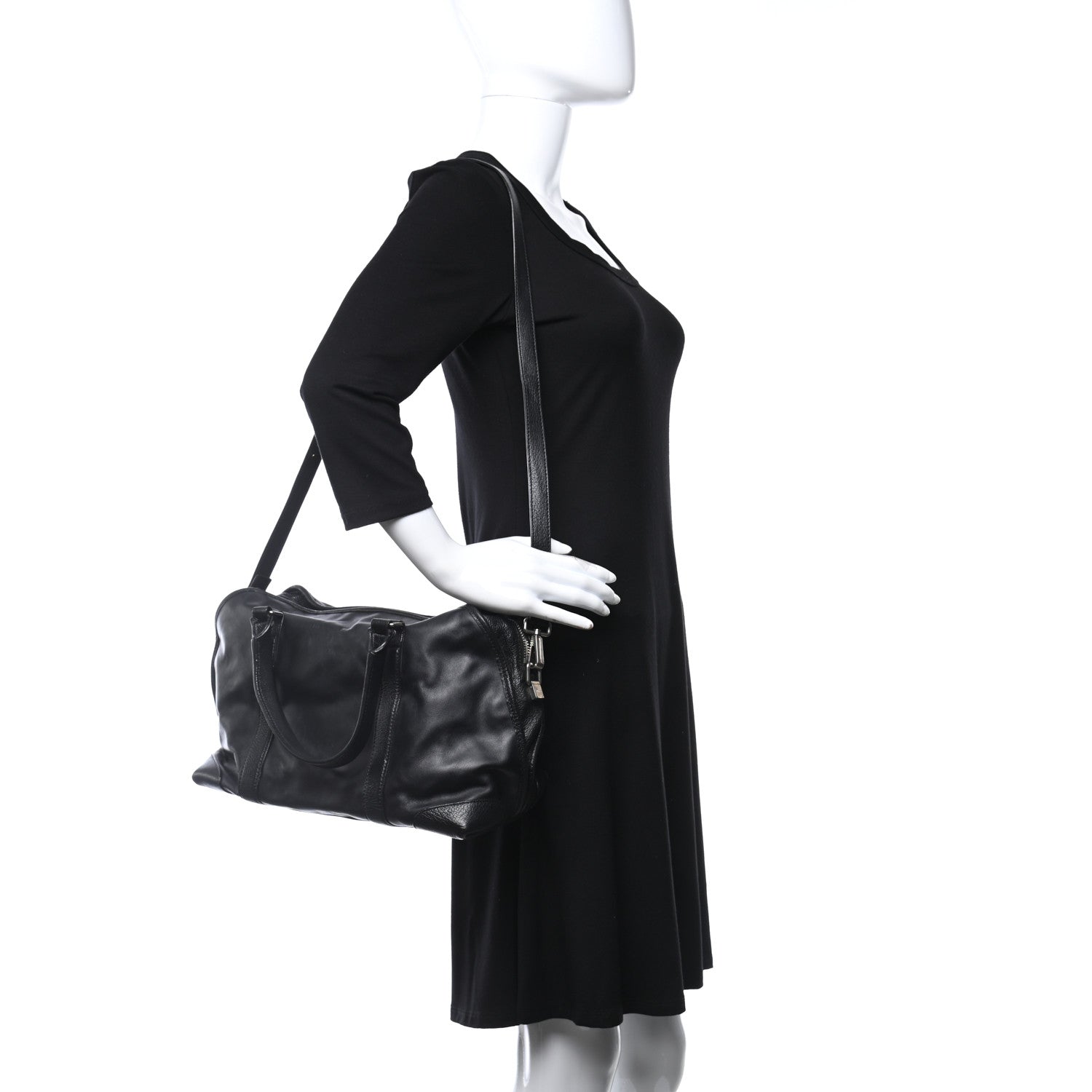 Proenza Schouler Calfskin Top Handle Satchel Bag Black 2 of 9