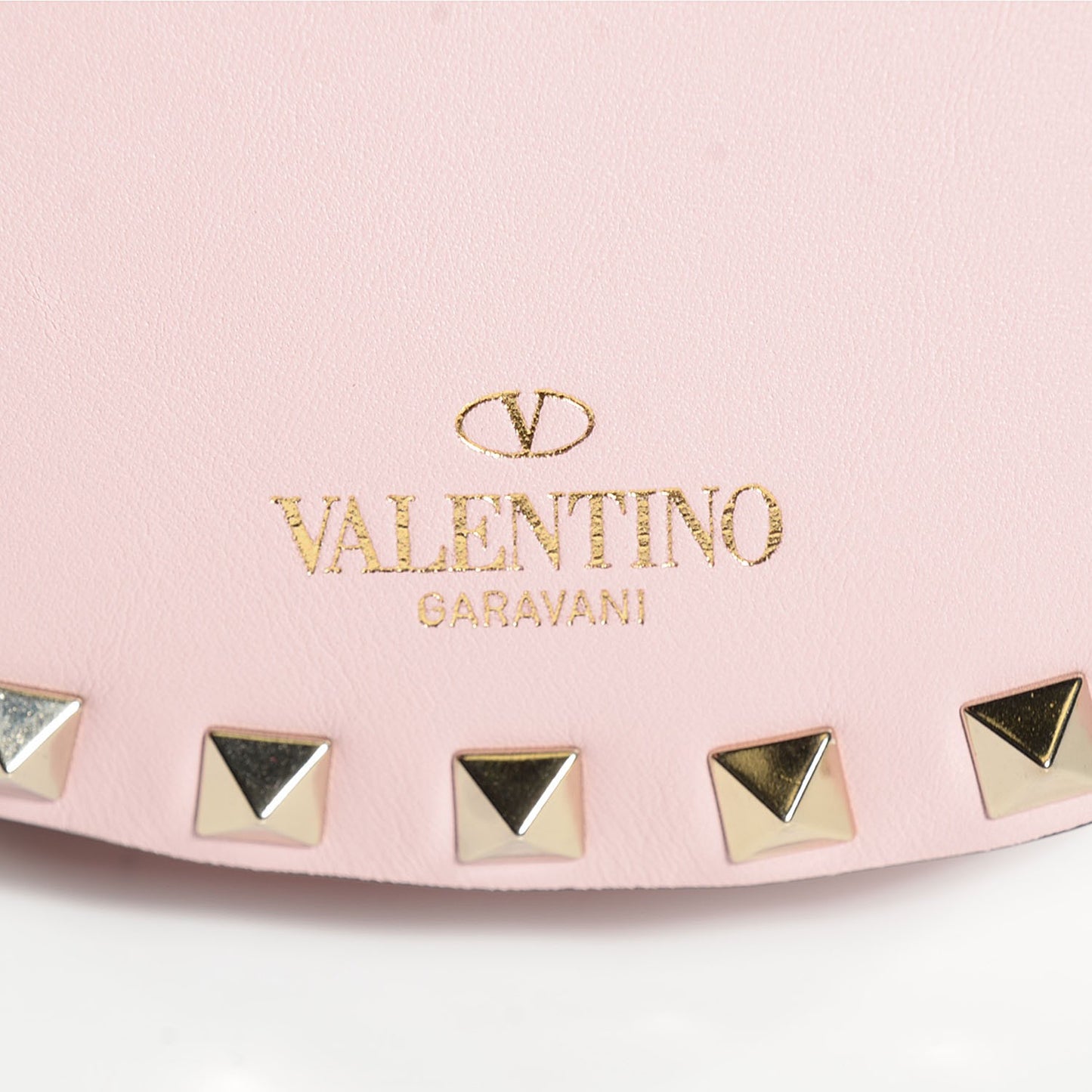 Vitello Rockstud Halfmoon Saddle Bag Water Rose