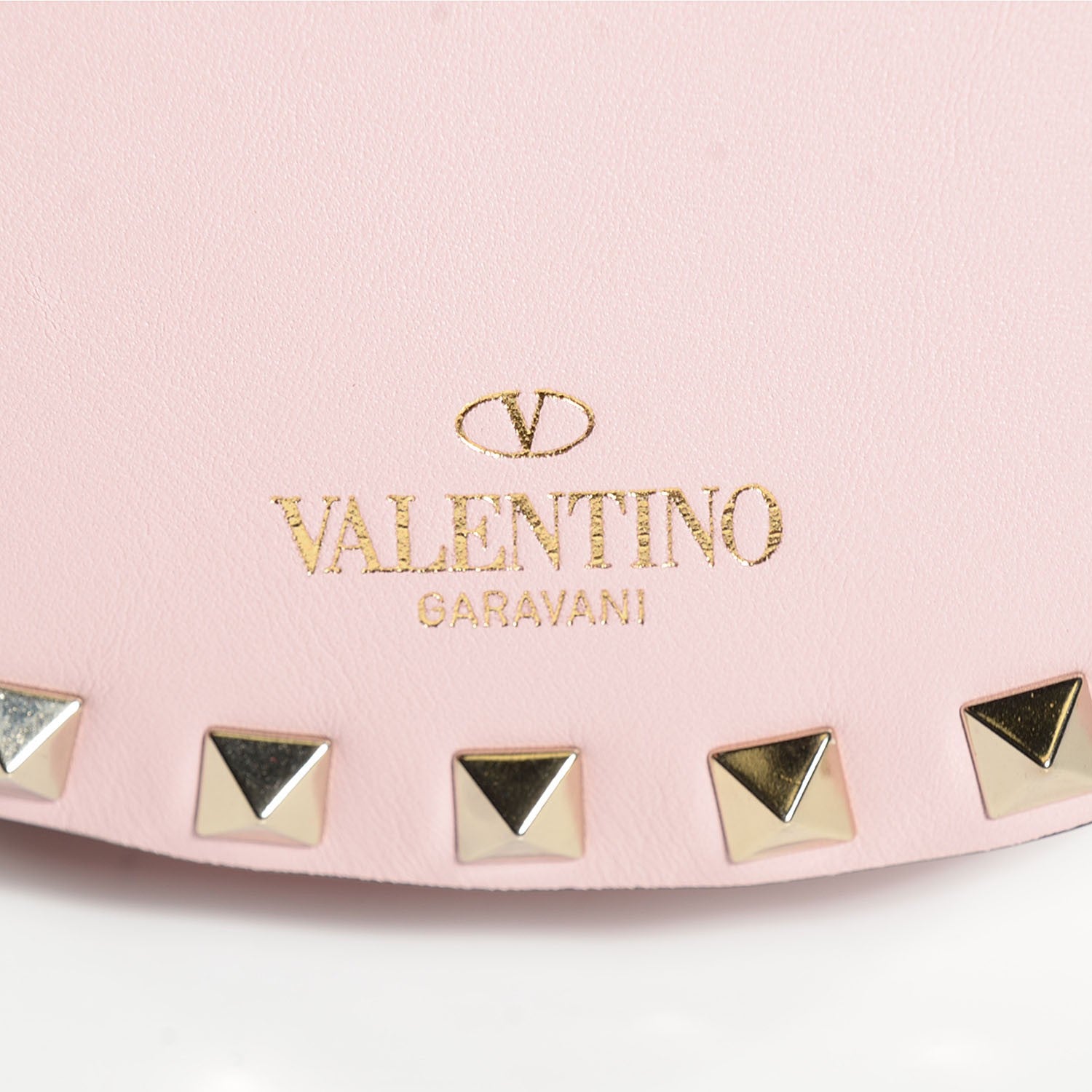 Valentino Garavani Vitello Rockstud Halfmoon Saddle Bag Water Rose 5 of 8