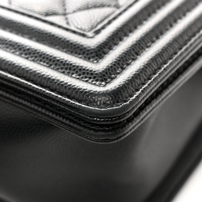 Chanel Caviar Quilted Medium Boy Flap Black 13 of 14