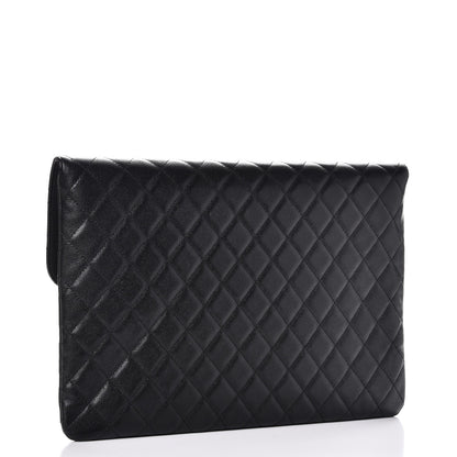 Chanel Caviar Quilted Large Golden Class Pouch Black 4 of 8