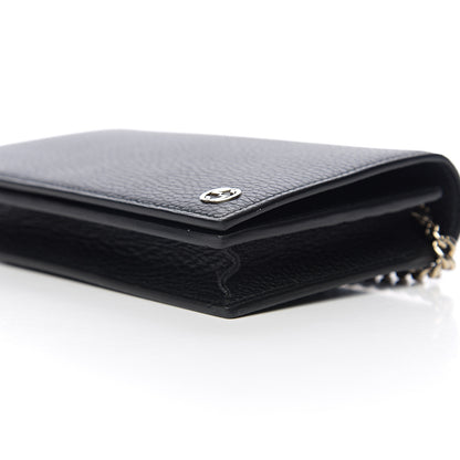 Gucci Dollar Calfskin Medium Betty Chain Wallet Black 7 of 9