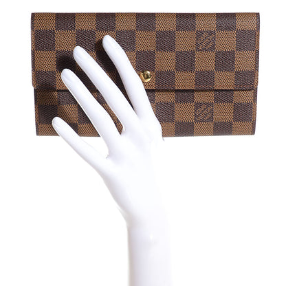 Louis Vuitton Damier Ebene Sarah Wallet 2 of 7
