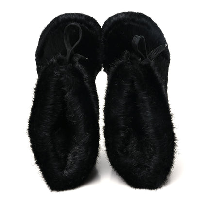 Balenciaga Faux Mink Alaska Low Boots 37-38 Black 2 of 9