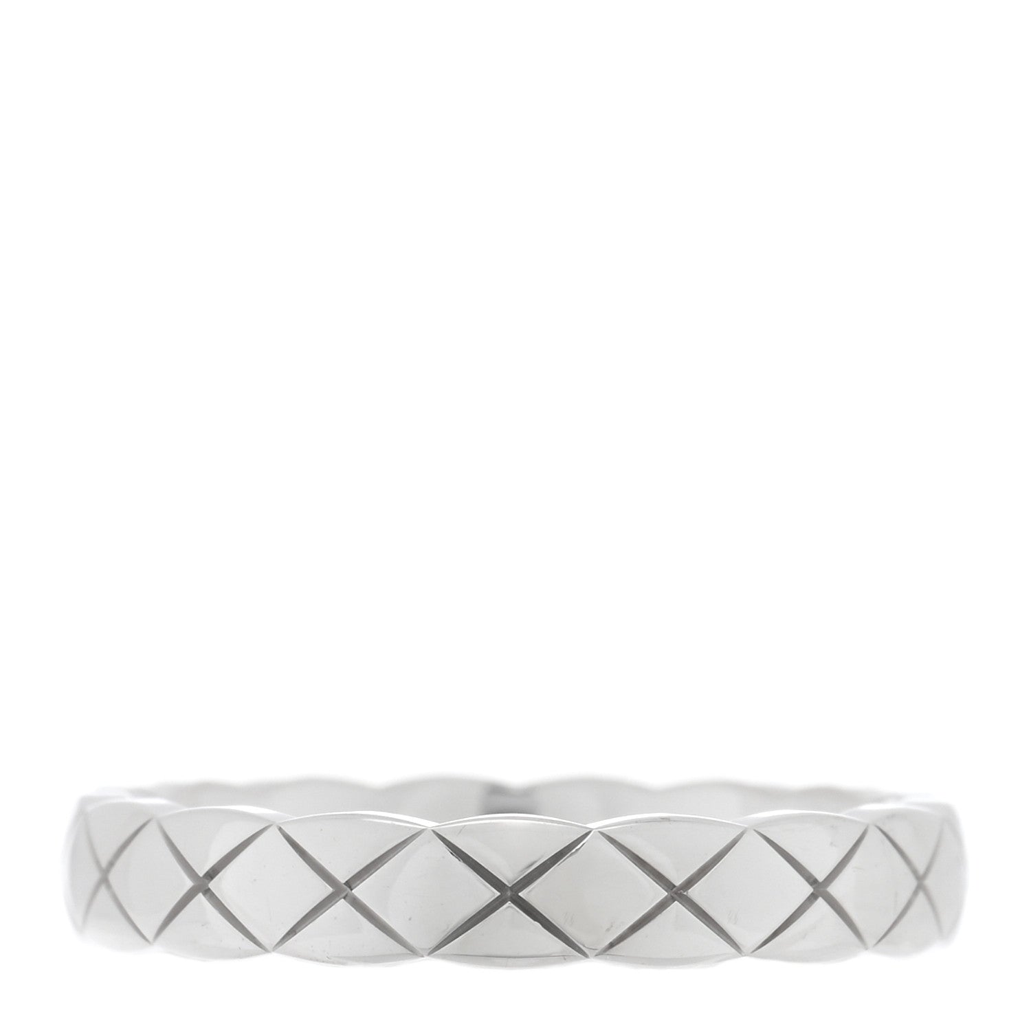 Chanel 18K White Gold Mini Coco Crush Ring 50 5.25 1 of 5