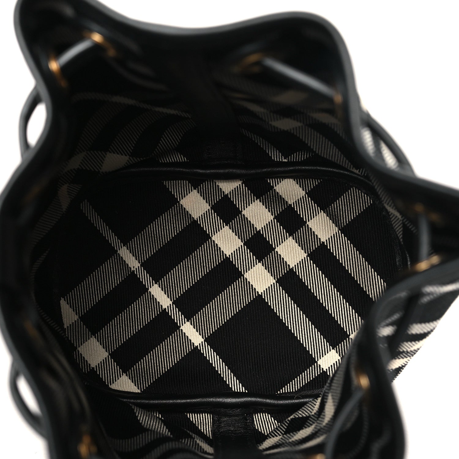 Burberry Check Mini Drawstring Pouch Black Calico 5 of 10
