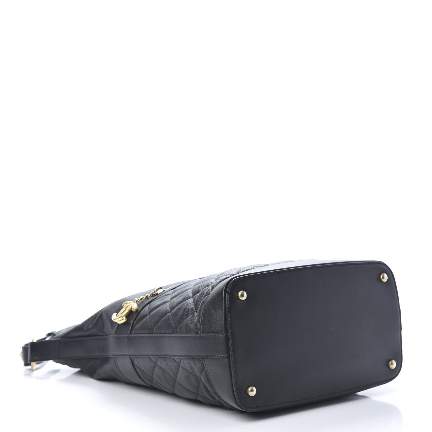 Chanel Grained Calfskin Quilted Casual Style Hobo Black 4 of 10