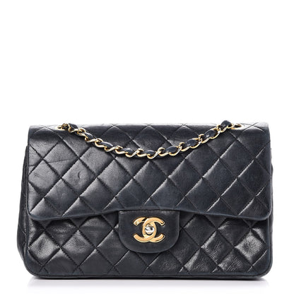 Chanel Lambskin Quilted Small Double Flap Navy 1 of 9