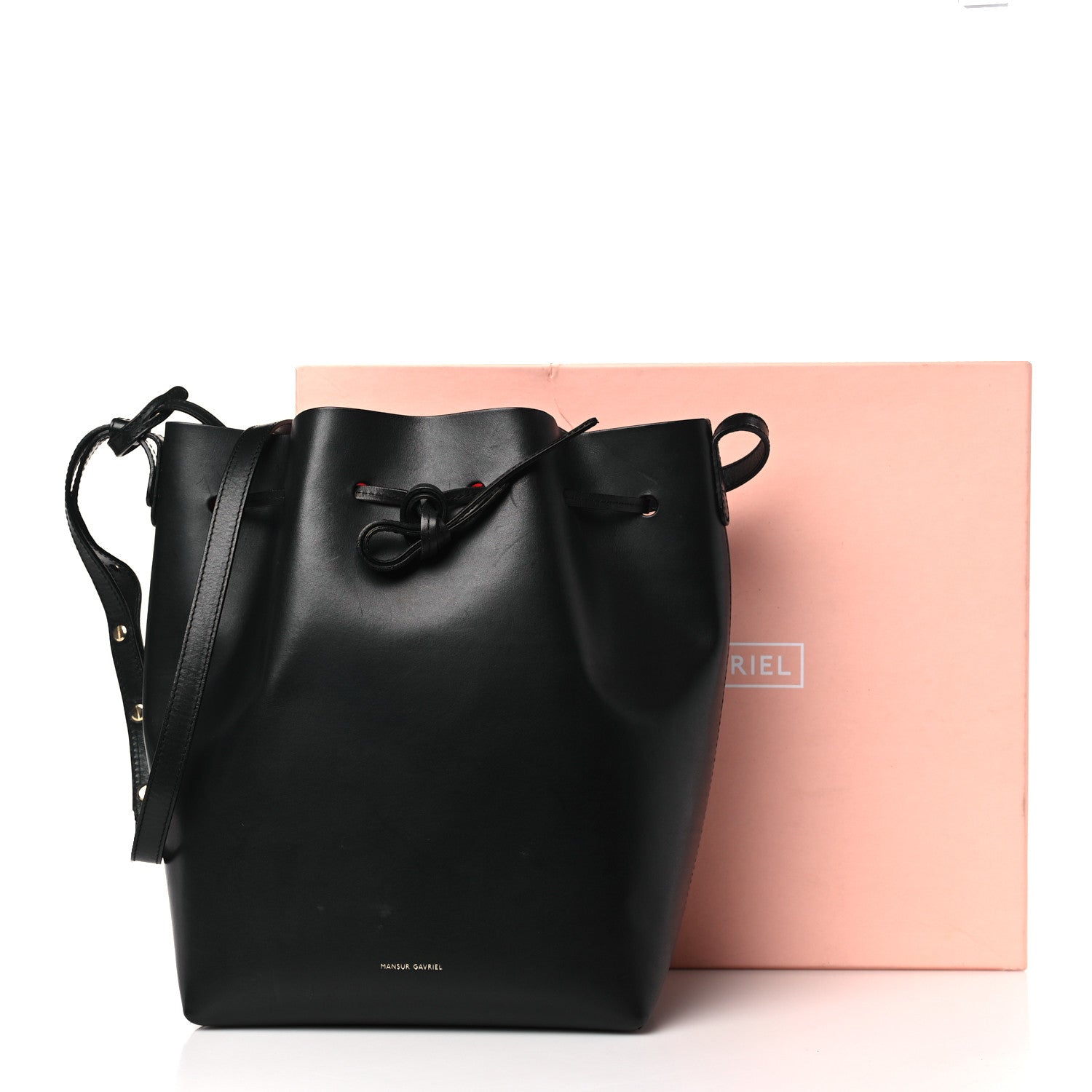 Mansur Gavriel Calfskin Bucket Bag Black Flamma 12 of 12