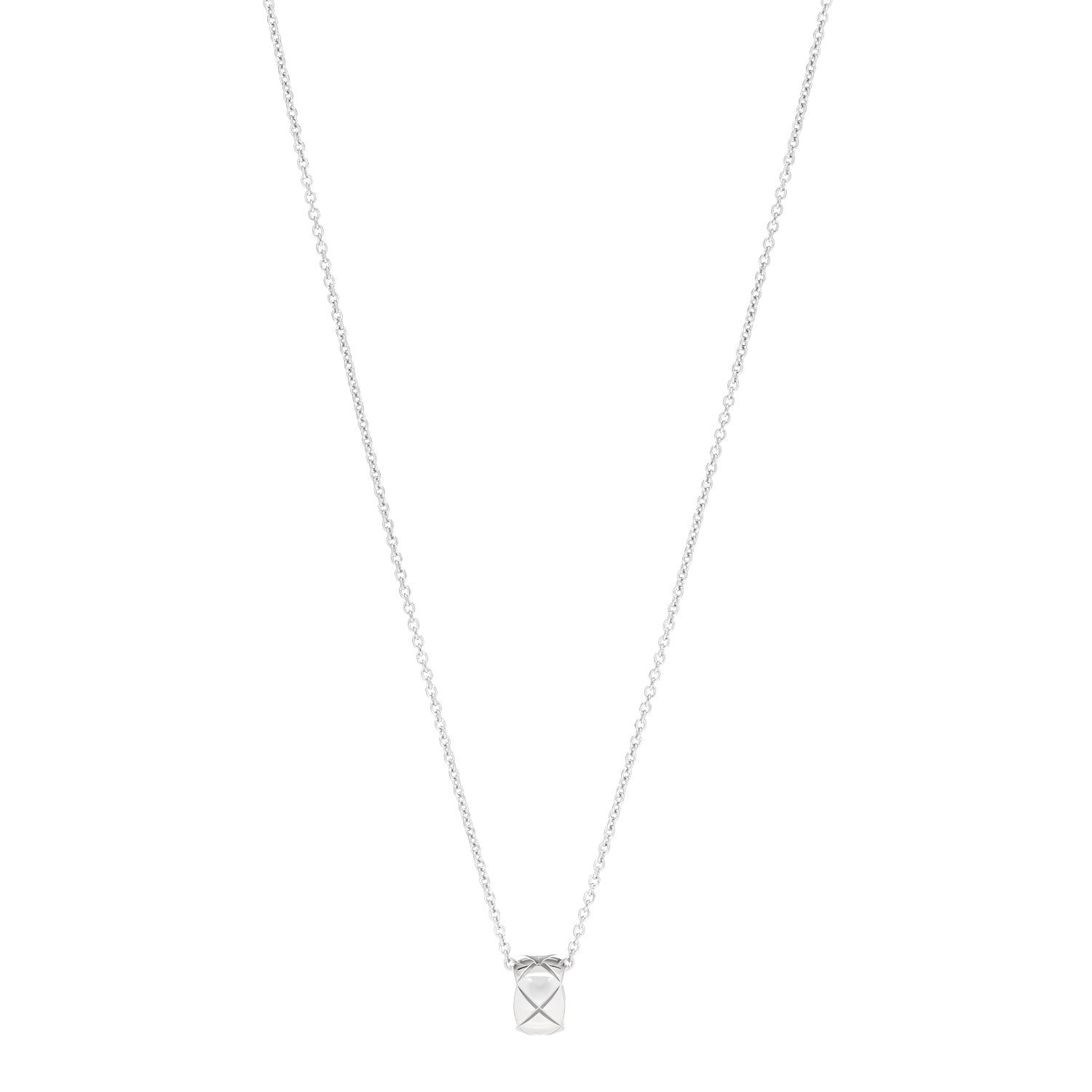 Chanel 18K White Gold Coco Crush Pendant Necklace 1 of 6