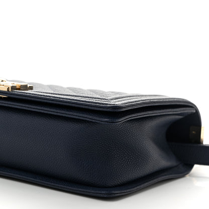 Chanel Caviar Quilted New Medium Boy Flap Navy 10 of 10