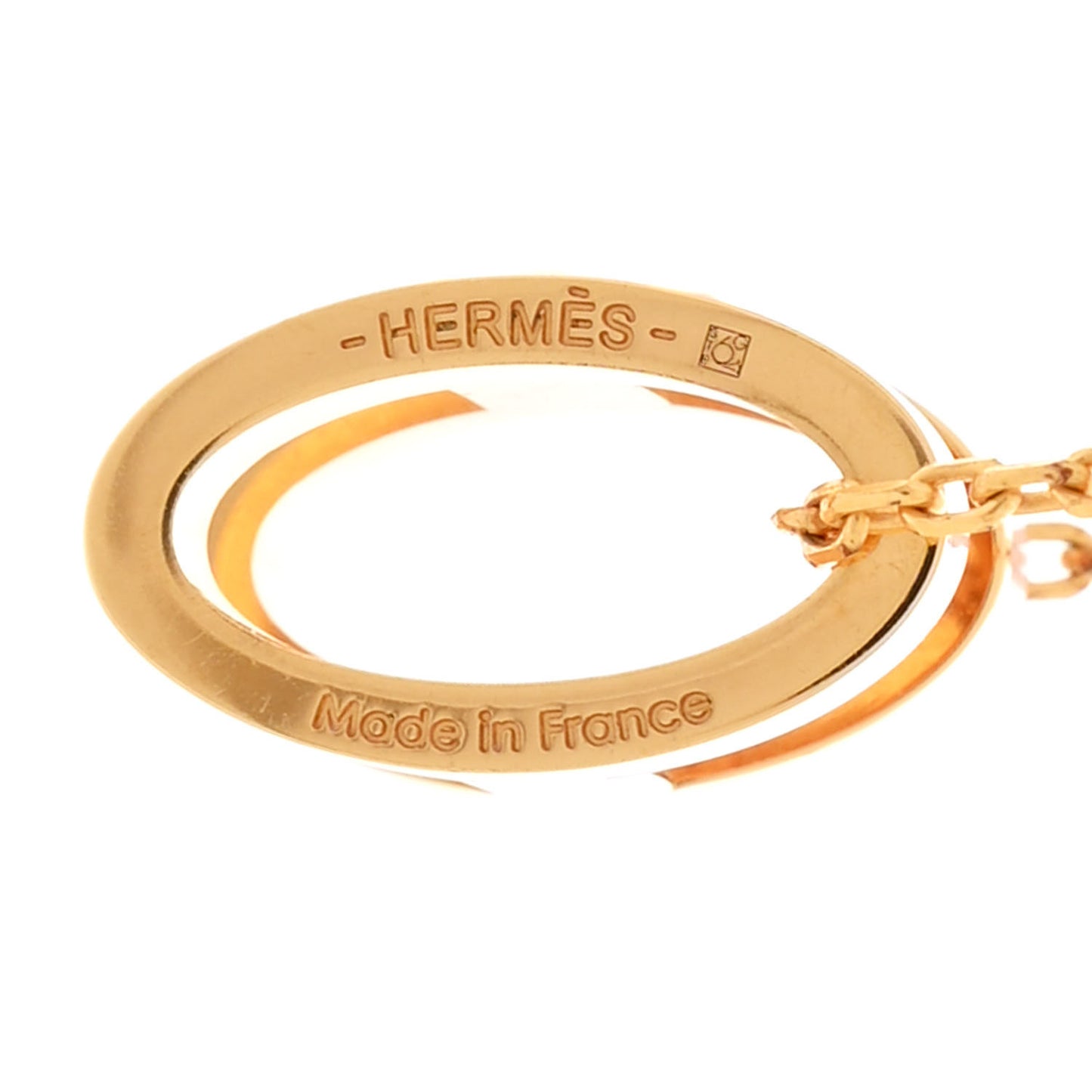 Lacquered Gold Pop H Pendant Necklace  Rose Dragee