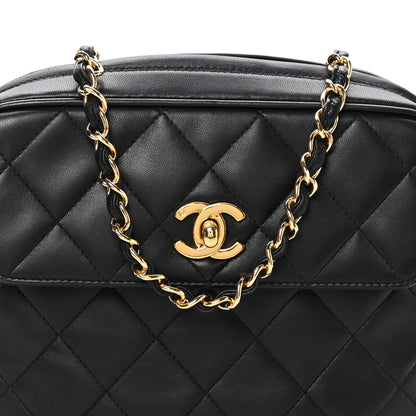 Chanel Lambskin Quilted Camera Case Black 8 of 10