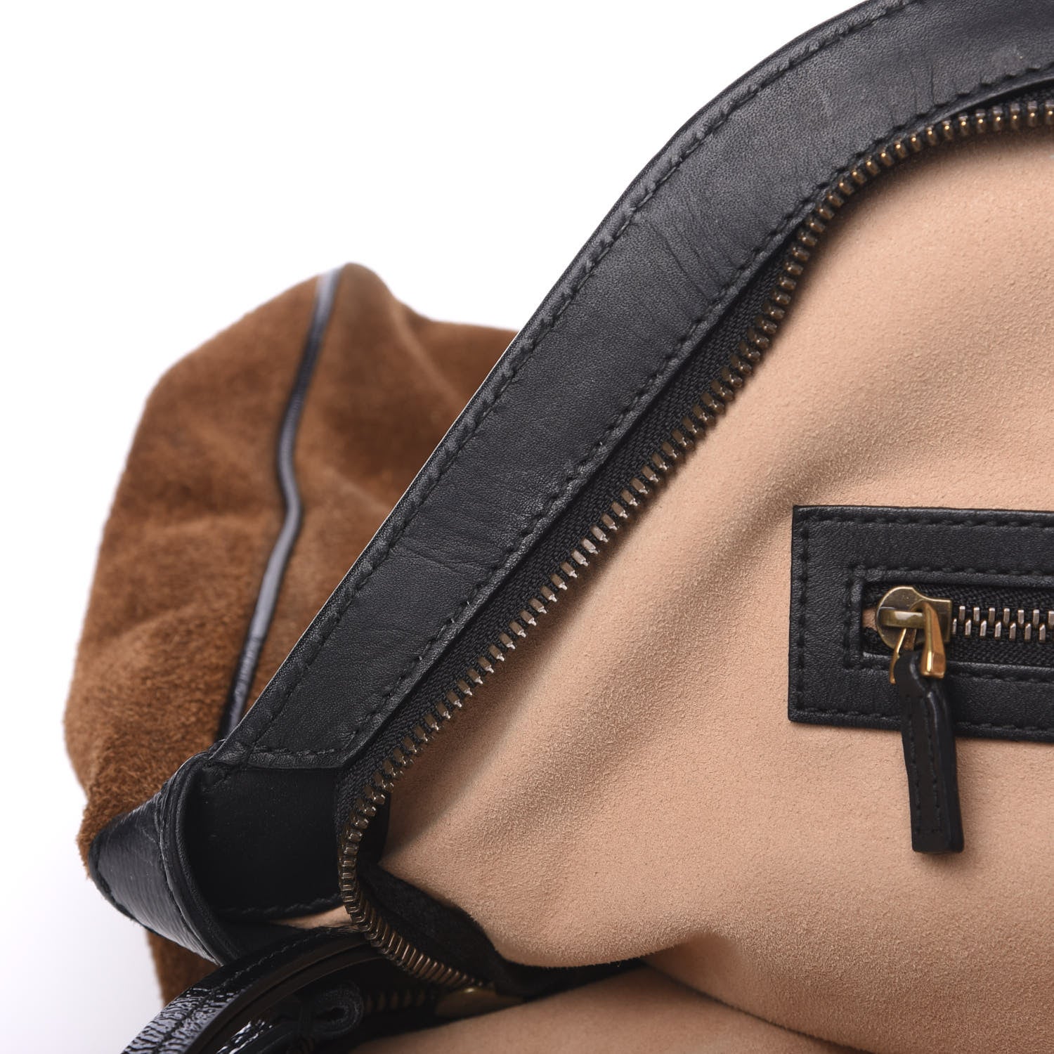 Gucci Suede Ophidia Large Re(Belle) Top Handle Bag Nocciola Black 10 of 14