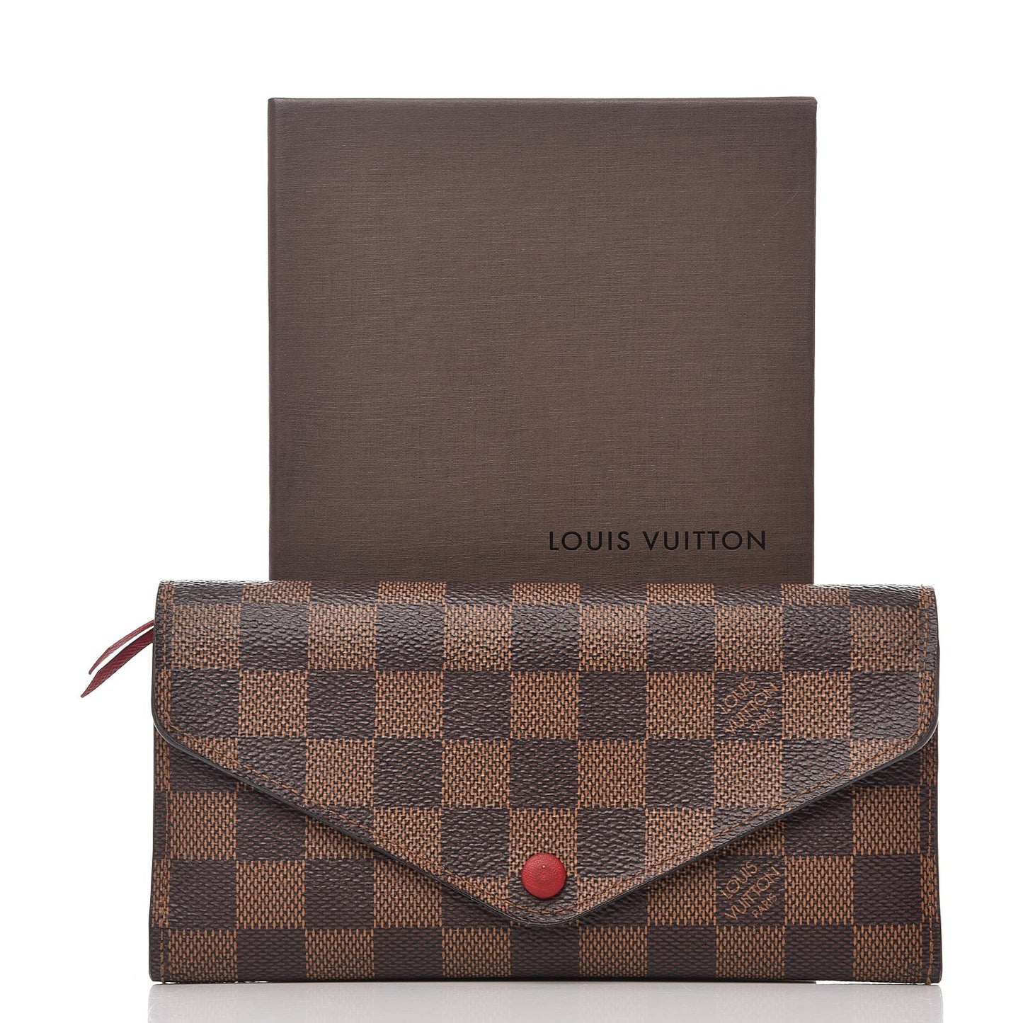 Damier Ebene Josephine Wallet Red