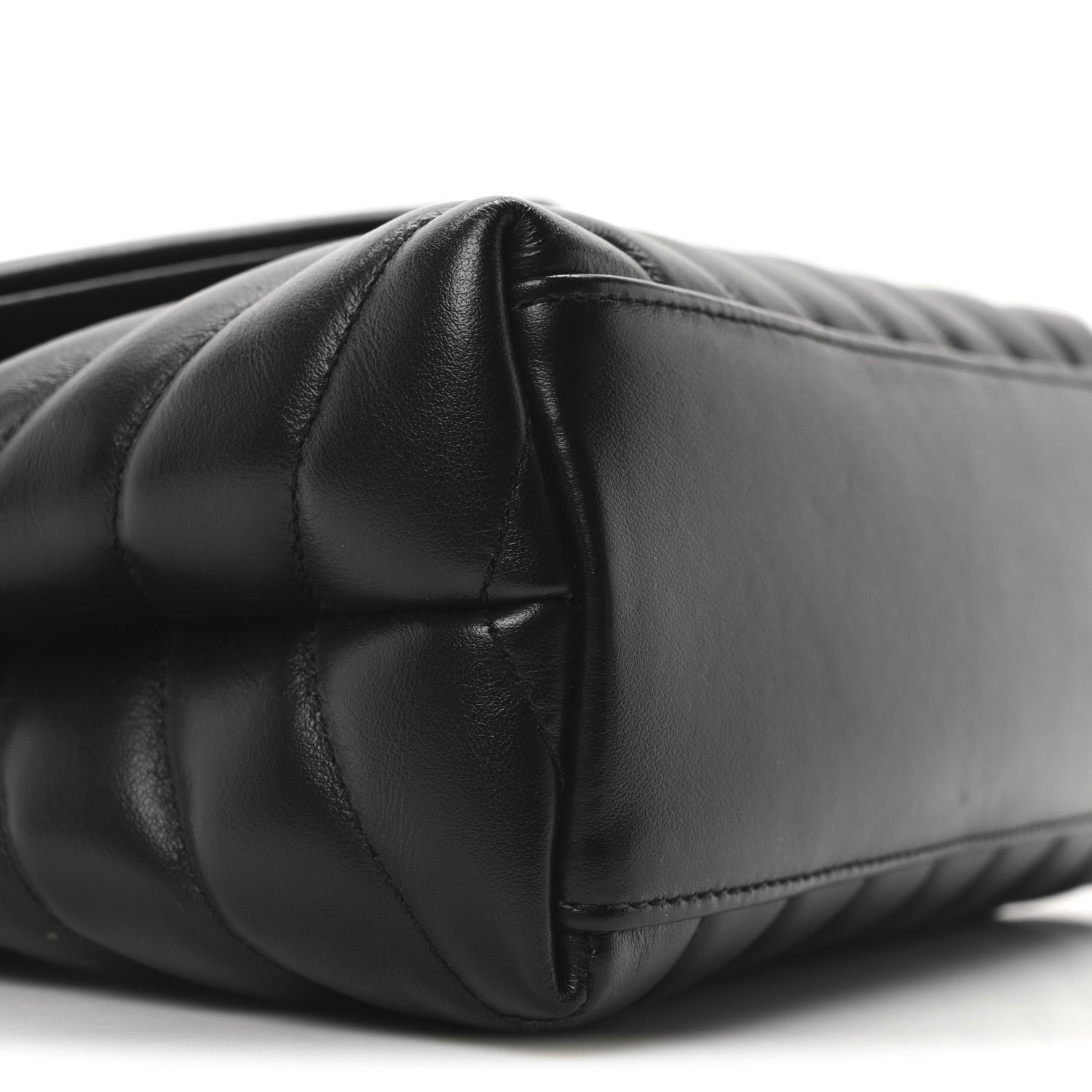 Saint Laurent Calfskin Y Quilted Monogram Monochrome Small Loulou Chain Satchel Black 9 of 11