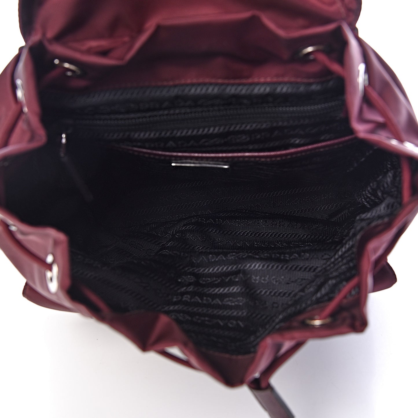 Tessuto Nylon Saffiano Vela Backpack Bordeaux