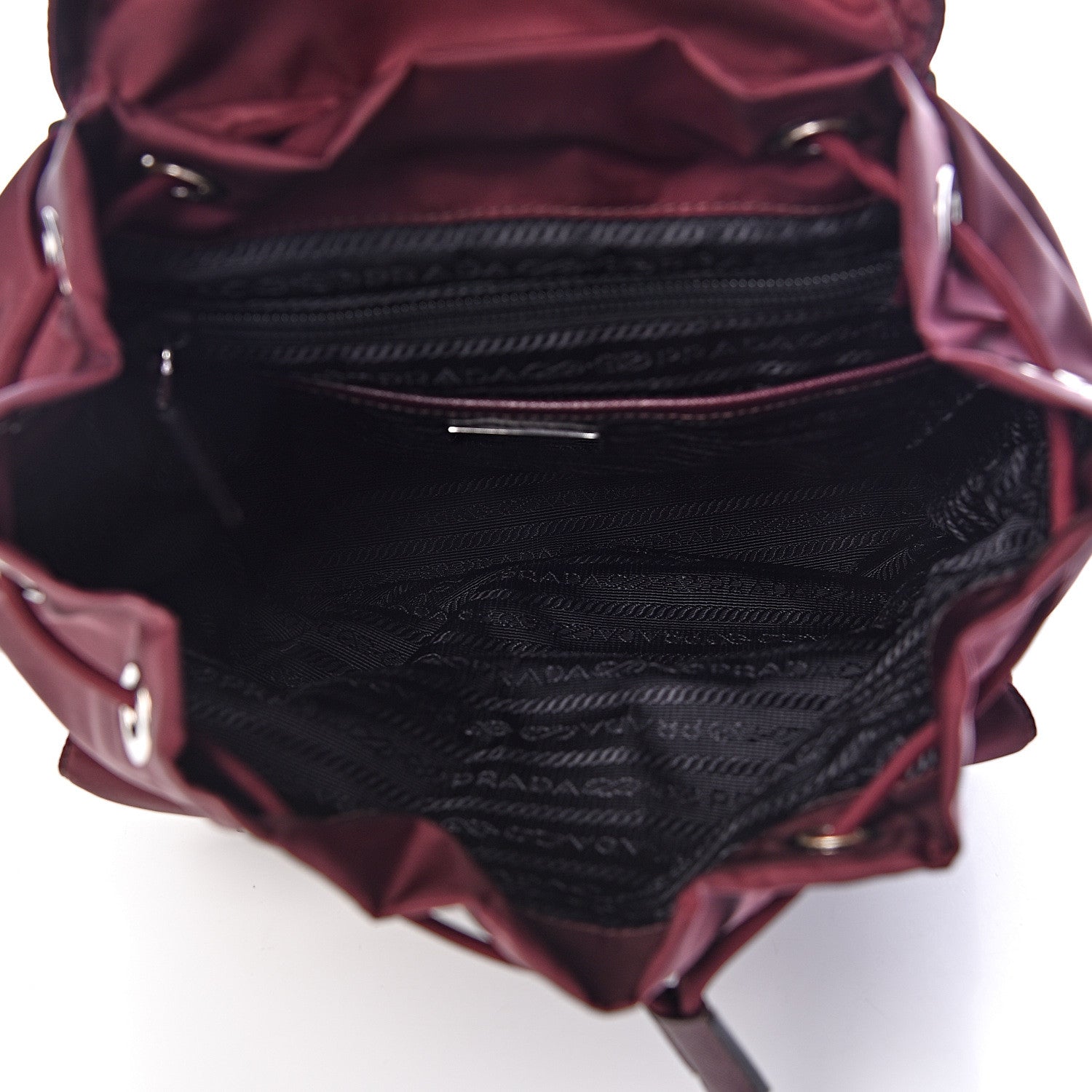 Prada Tessuto Nylon Saffiano Vela Backpack Bordeaux 5 of 10