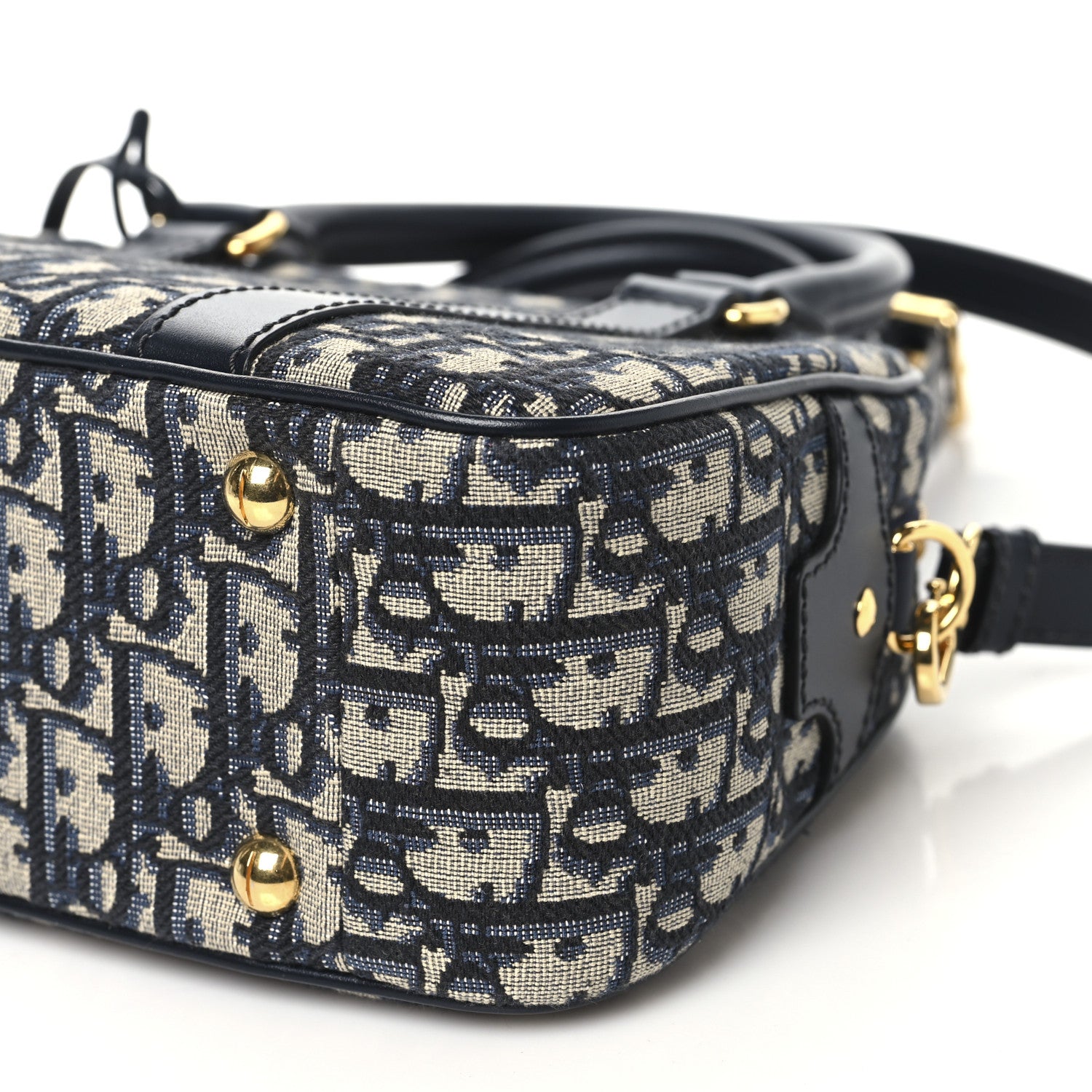 Christian Dior Oblique Medium D-Vibe Bowling Bag Blue 1779225