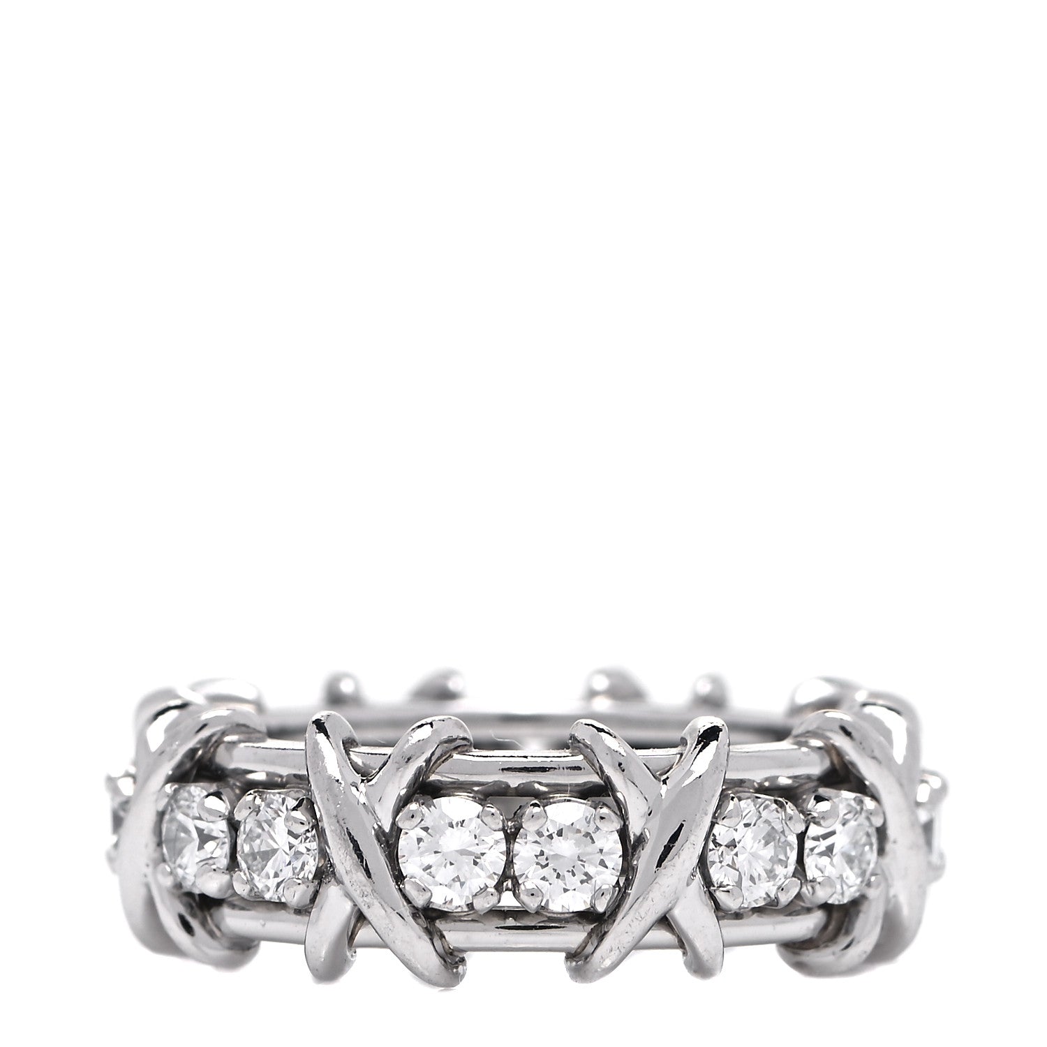 Tiffany Platinum Diamond Schlumberger Sixteen Stone Ring 49 5 1 of 5