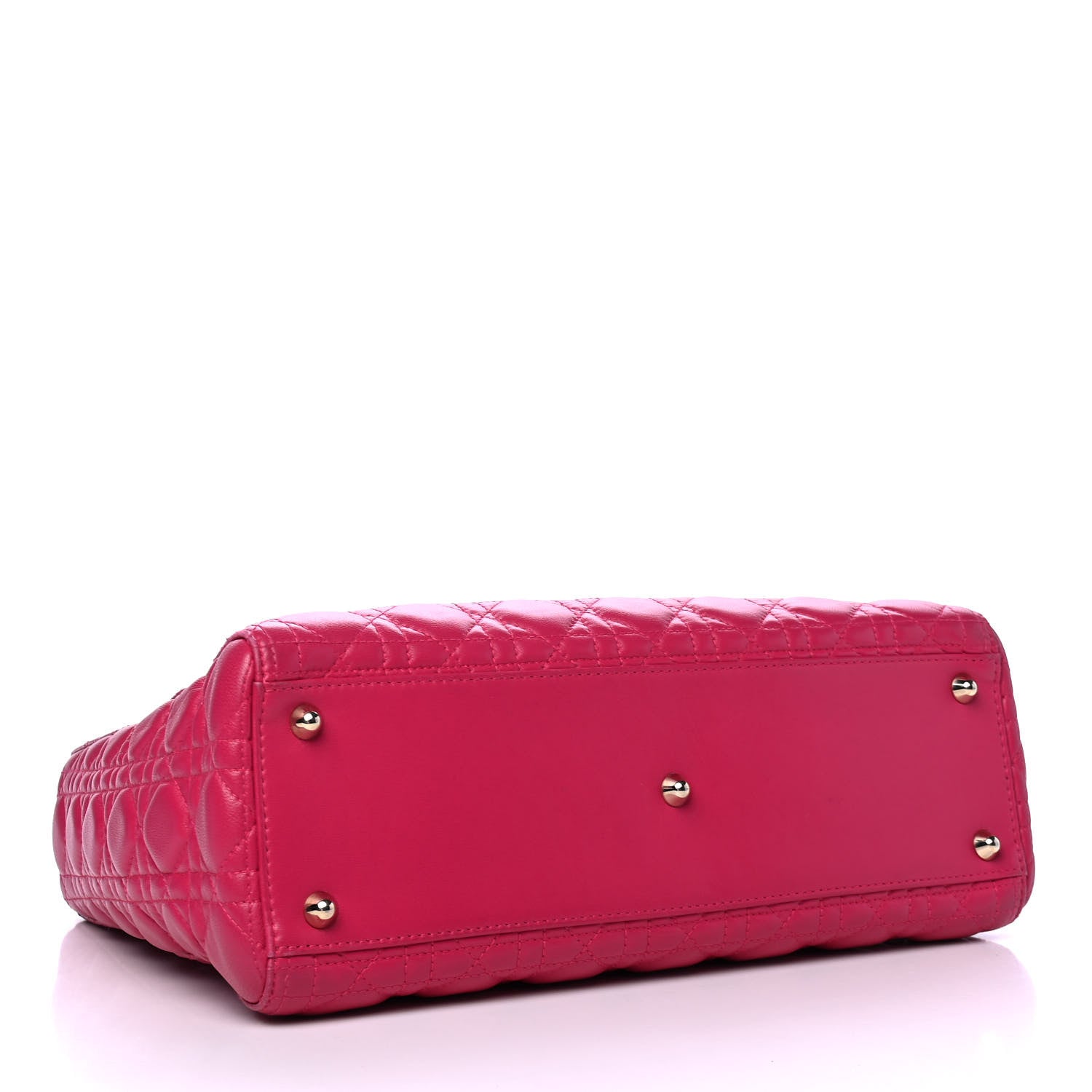 Christian Dior Lambskin Cannage Large Lady Dior Fuchsia 3 of 4