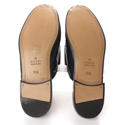 Gucci Goatskin Mens Horsebit Slippers 10.5 Black 6 of 10