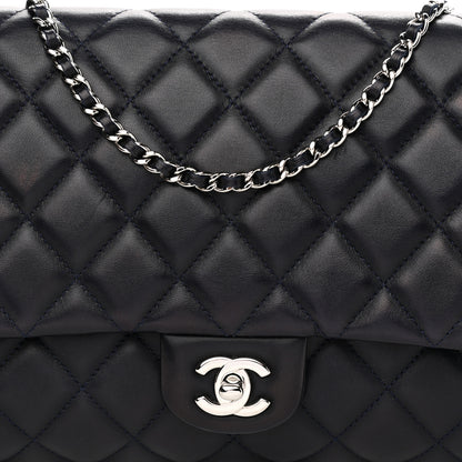 Chanel Lambskin Quilted Clutch With Chain Flap Black 10 of 10