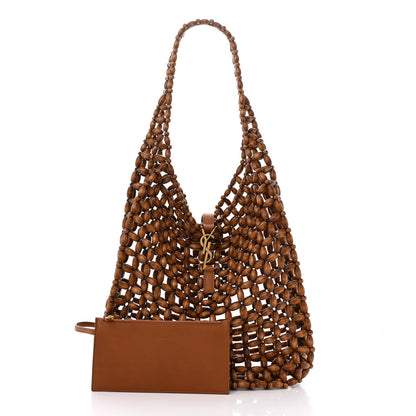 Saint Laurent Wood Bead Large Le 5 A 7 Soft Hobo Light Wood 2 of 9