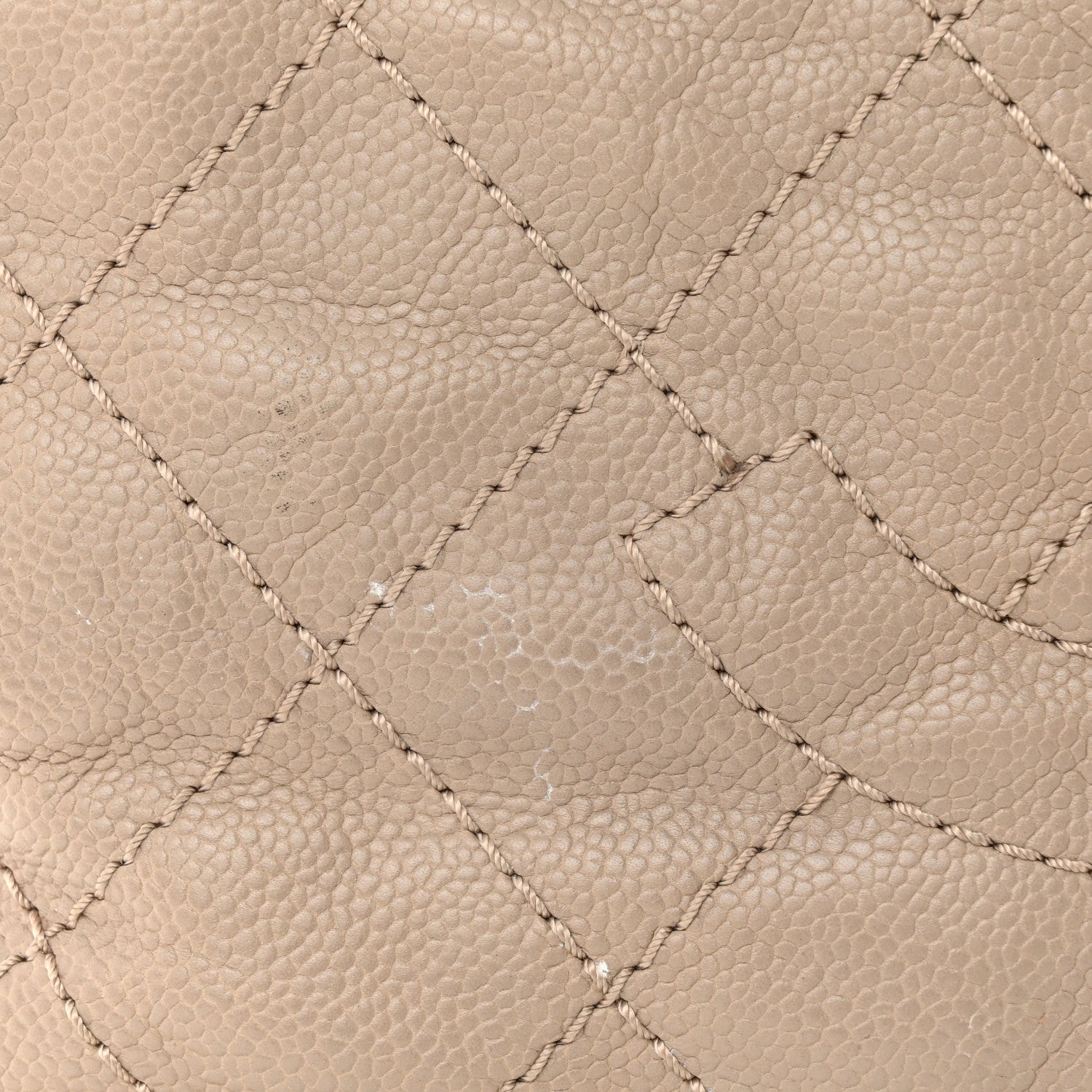 Chanel Grained Calfskin Quilted Small Daily Shopping Tote Beige 13 of 13