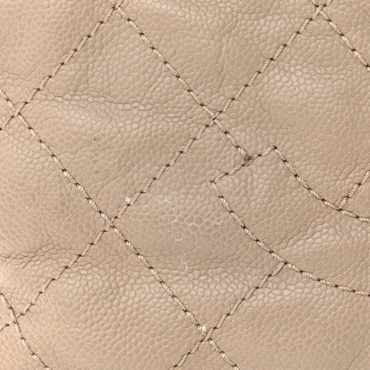 Chanel Grained Calfskin Quilted Small Daily Shopping Tote Beige 13 of 13