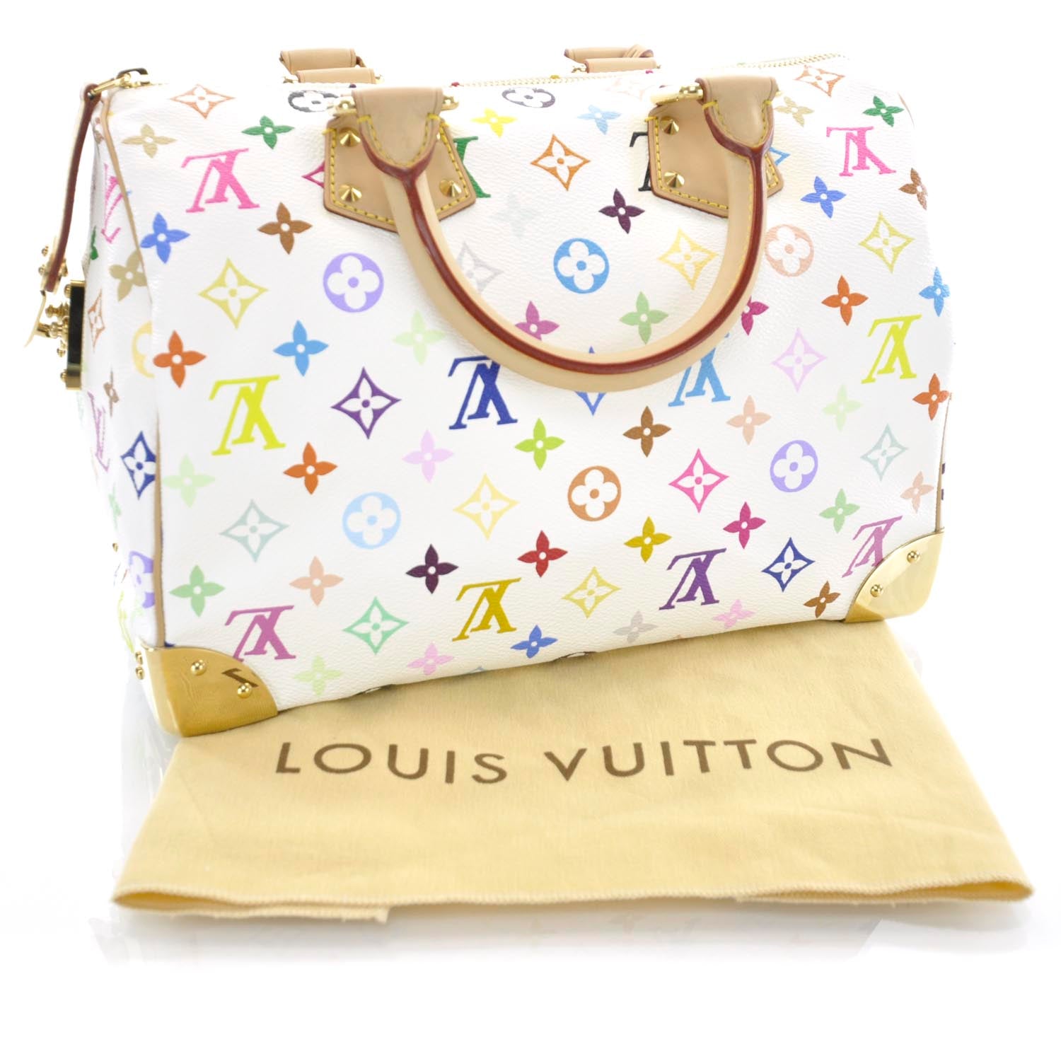 Louis Vuitton Monogram Multicolor Speedy 30 White 3 of 10